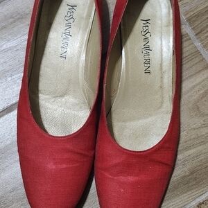 Yves Saint Laurent Vibrant Red Flats